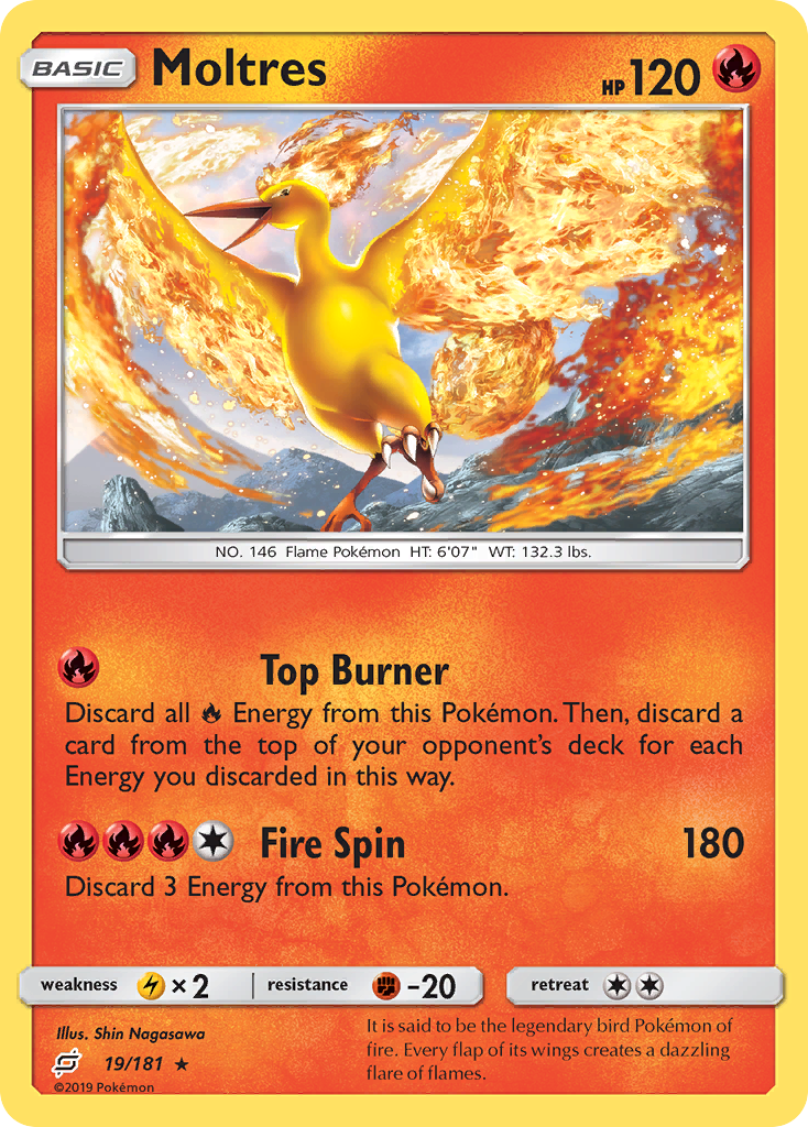 Moltres (19/181) [Sun & Moon: Team Up] | Good Games Adelaide SA
