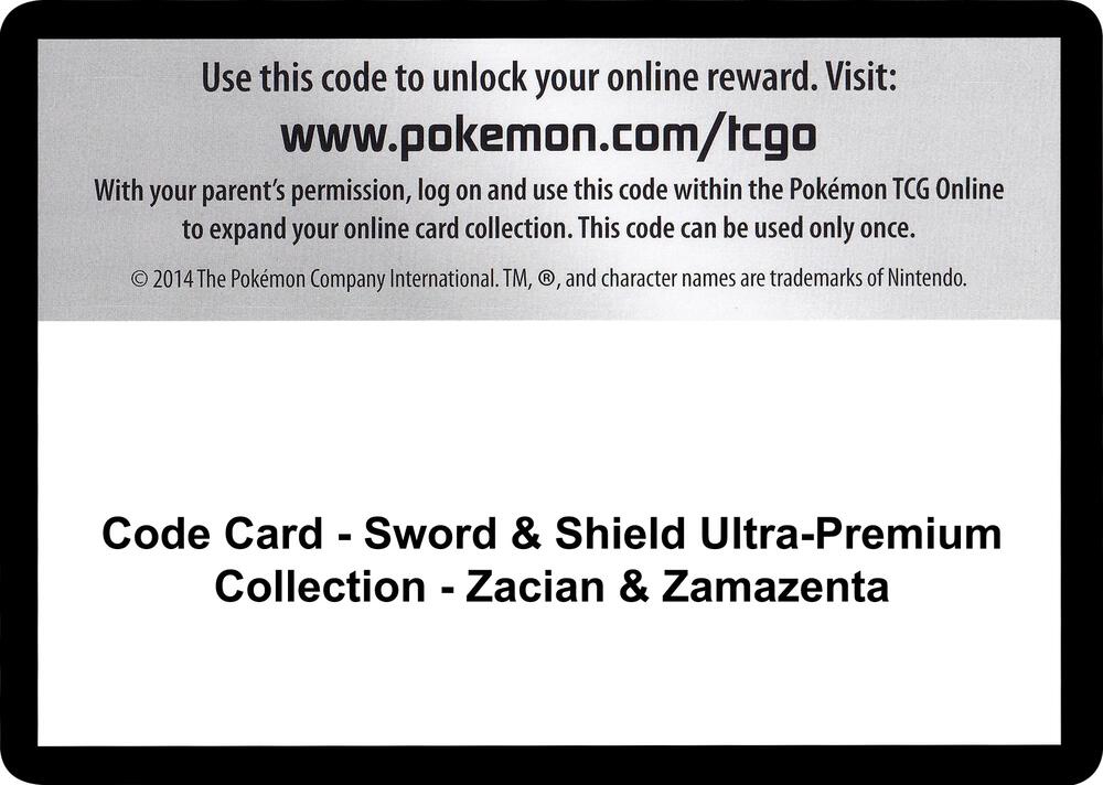 Code Card Sword and Shield Ultra Premium Collection Zacian and Zamazenta  (Miscellaneous Cards & Products)  | Good Games Adelaide SA