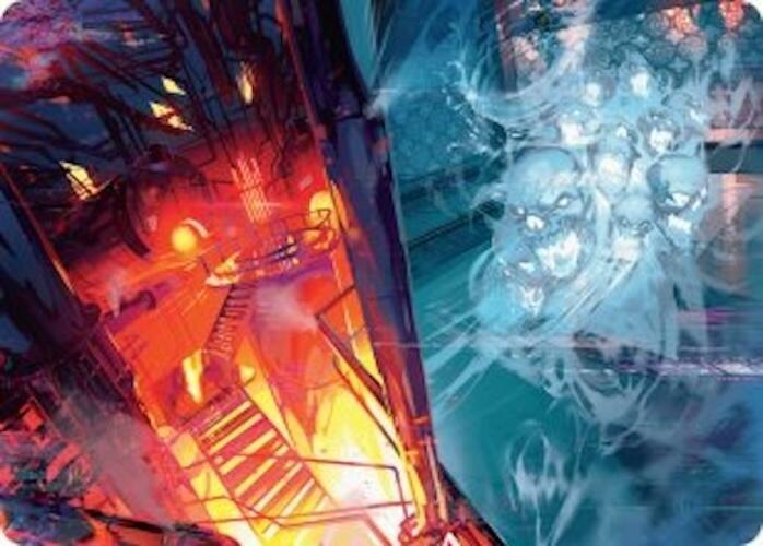 Roaring Furnace Steaming Sauna Art Card 37 (Art Series: Duskmourn: House of Horror)  | Good Games Adelaide SA