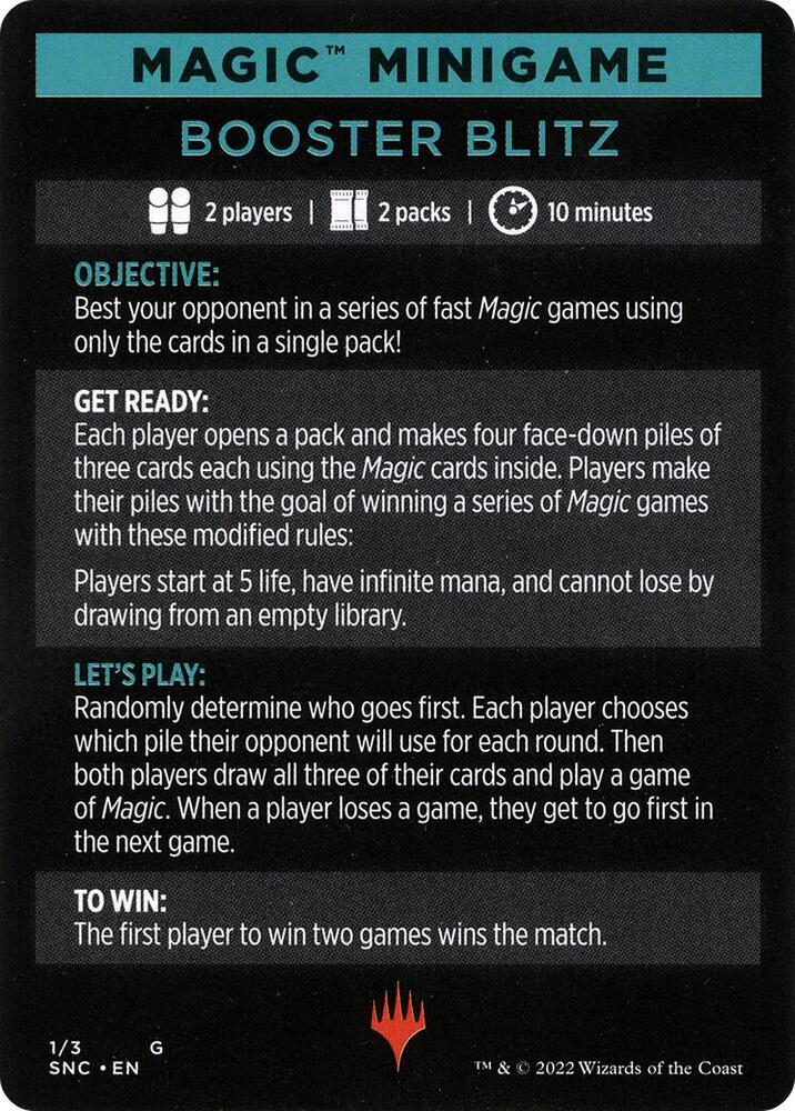 Magic Minigame Booster Blitz 1 (Streets of New Capenna)  | Good Games Adelaide SA