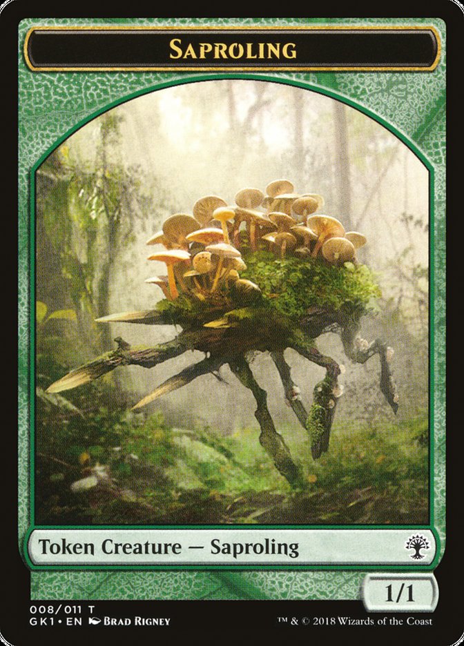 Elf Knight // Saproling Token [GRN Guild Kit Tokens] | Good Games Adelaide SA