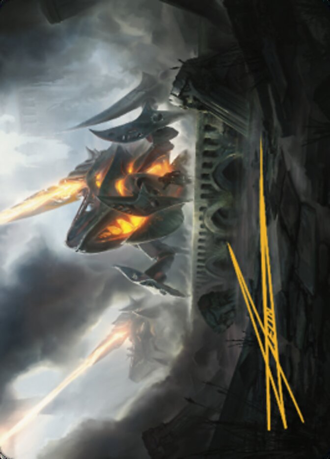 Skitterbeam Battalion Art Card (Gold-Stamped Signature) [The Brothers' War Art Series] | Good Games Adelaide SA