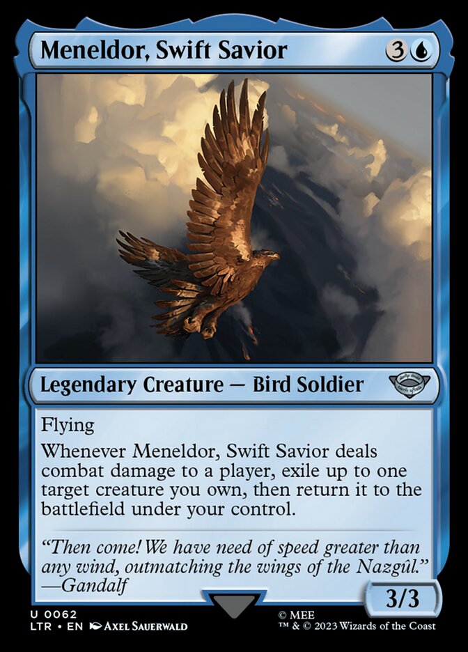 Meneldor, Swift Savior 62 (Universes Beyond: The Lord of the Rings: Tales of Middle-earth)  - Foil | Good Games Adelaide SA