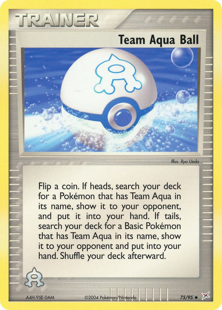 Team Aqua Ball 75/95 (Team Magma vs Team Aqua)  - Reverse Holofoil | Good Games Adelaide SA