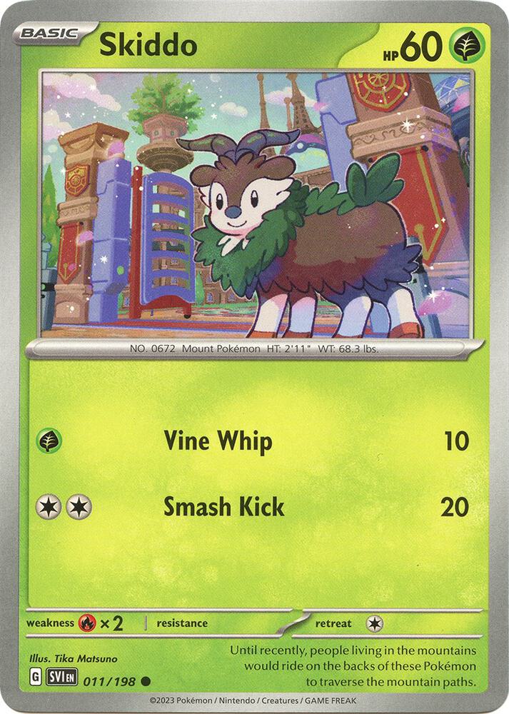 Skiddo 011/198 (SV01: Scarlet & Violet Base Set)  | Good Games Adelaide SA