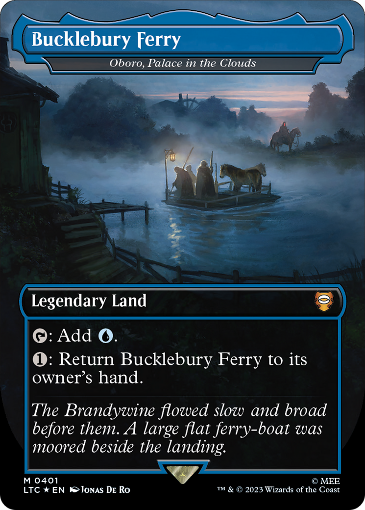 Bucklebury Ferry - Oboro, Palace in the Clouds (Borderless) (Surge Foil Realms and Relics) [The Lord of the Rings: Tales of Middle-Earth Commander] | Good Games Adelaide SA