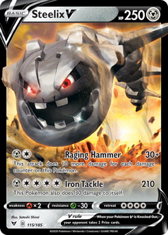 Steelix V (115/185) [Sword & Shield: Vivid Voltage] | Good Games Adelaide SA