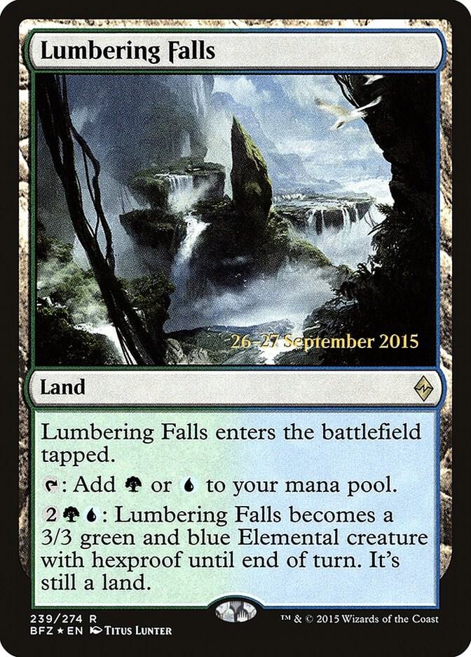 Lumbering Falls 239 (Prerelease Cards)  - Foil | Good Games Adelaide SA