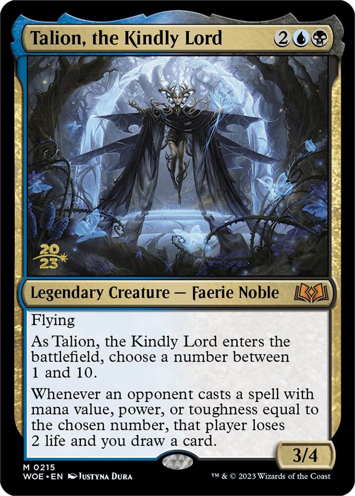 Talion the Kindly Lord 215 (Prerelease Cards)  - Foil | Good Games Adelaide SA