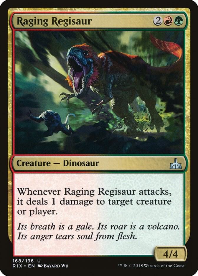 Raging Regisaur 168 (Rivals of Ixalan)  - Foil | Good Games Adelaide SA