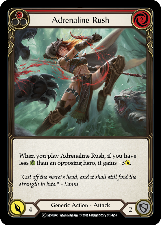 Adrenaline Rush (Red) [U-MON263-RF] Unlimited Rainbow Foil | Good Games Adelaide SA