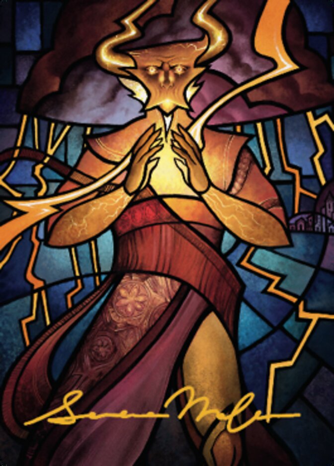 Najal, the Storm Runner Art Card (Gold-Stamped Signature) [Dominaria United Art Series] | Good Games Adelaide SA