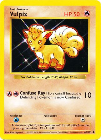 Vulpix (68/102) [Base Set Shadowless Unlimited] | Good Games Adelaide SA