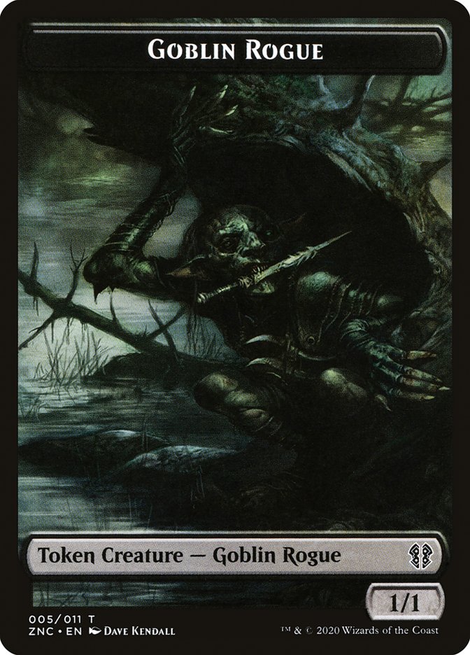 Faerie Rogue // Goblin Rogue Double-sided Token [Commander: Zendikar Rising Tokens] | Good Games Adelaide SA