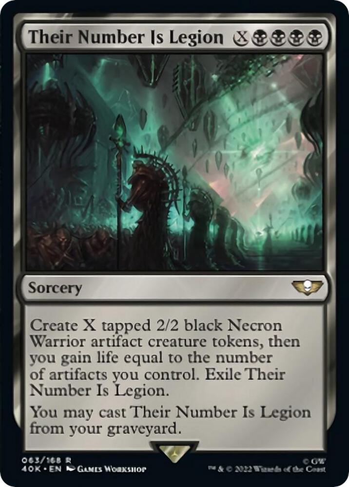 Their Number Is Legion Surge Foil 63 (Universes Beyond: Warhammer 40,000)  - Foil | Good Games Adelaide SA