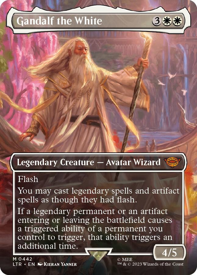 Gandalf the White 442 (Universes Beyond: The Lord of the Rings: Tales of Middle-earth)  - Borderless Foil | Good Games Adelaide SA