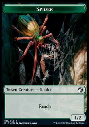 Human // Spider Double-sided Token [Innistrad: Midnight Hunt Tokens] | Good Games Adelaide SA