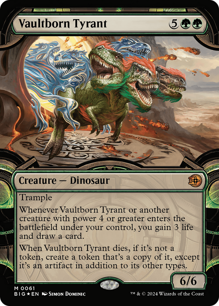Vaultborn Tyrant (Showcase) (Raised Foil) [Outlaws of Thunder Junction: The Big Score] | Good Games Adelaide SA