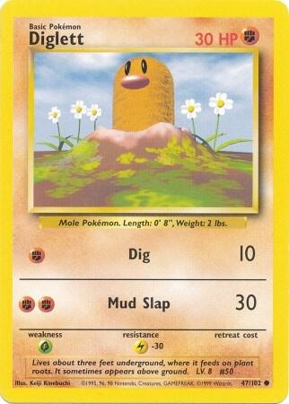Diglett 047/102 (Base Set)  | Good Games Adelaide SA