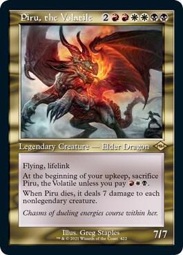 Piru the Volatile Retro Frame Foil Etched 422 (Modern Horizons 2)  - Foil | Good Games Adelaide SA