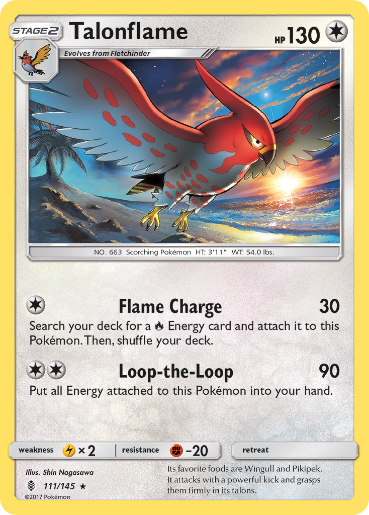 Talonflame (111/145) [Sun & Moon: Guardians Rising] | Good Games Adelaide SA