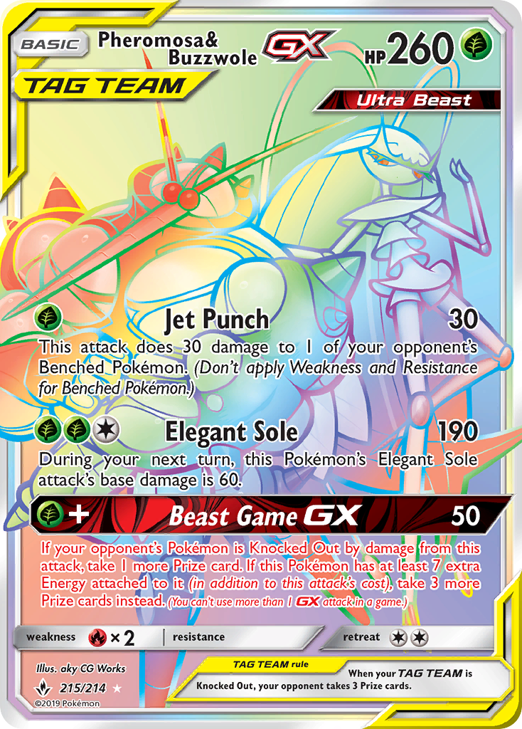 Pheromosa & Buzzwole GX (215/214) [Sun & Moon: Unbroken Bonds] | Good Games Adelaide SA