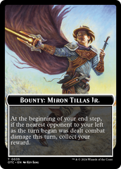 Bounty: Miron Tillas Jr. // Bounty Rules Double-Sided Token [Outlaws of Thunder Junction Commander Tokens] | Good Games Adelaide SA