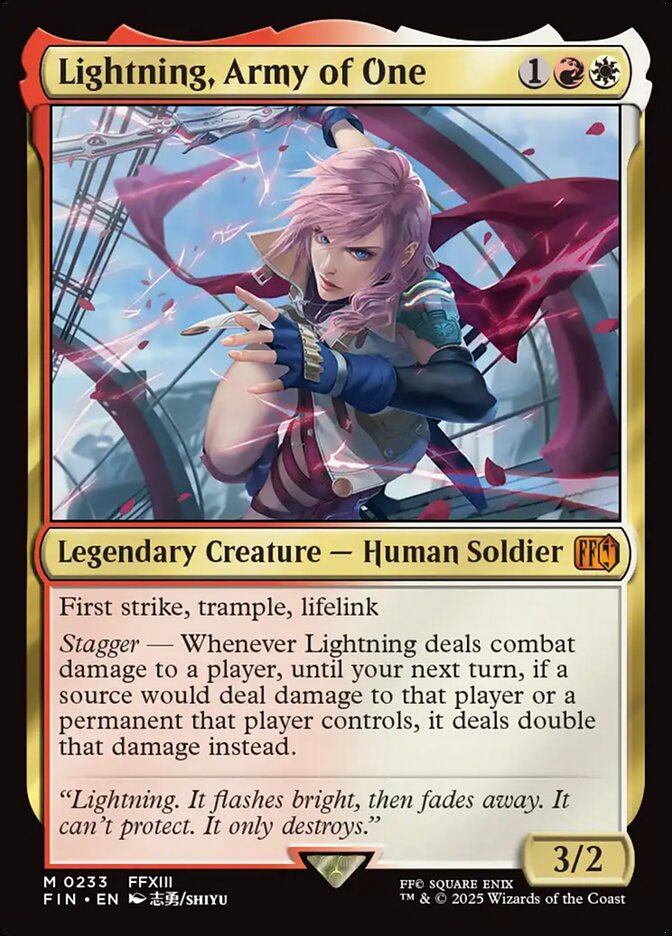 Lightning Army of One 233 (FINAL FANTASY)  - Foil | Good Games Adelaide SA