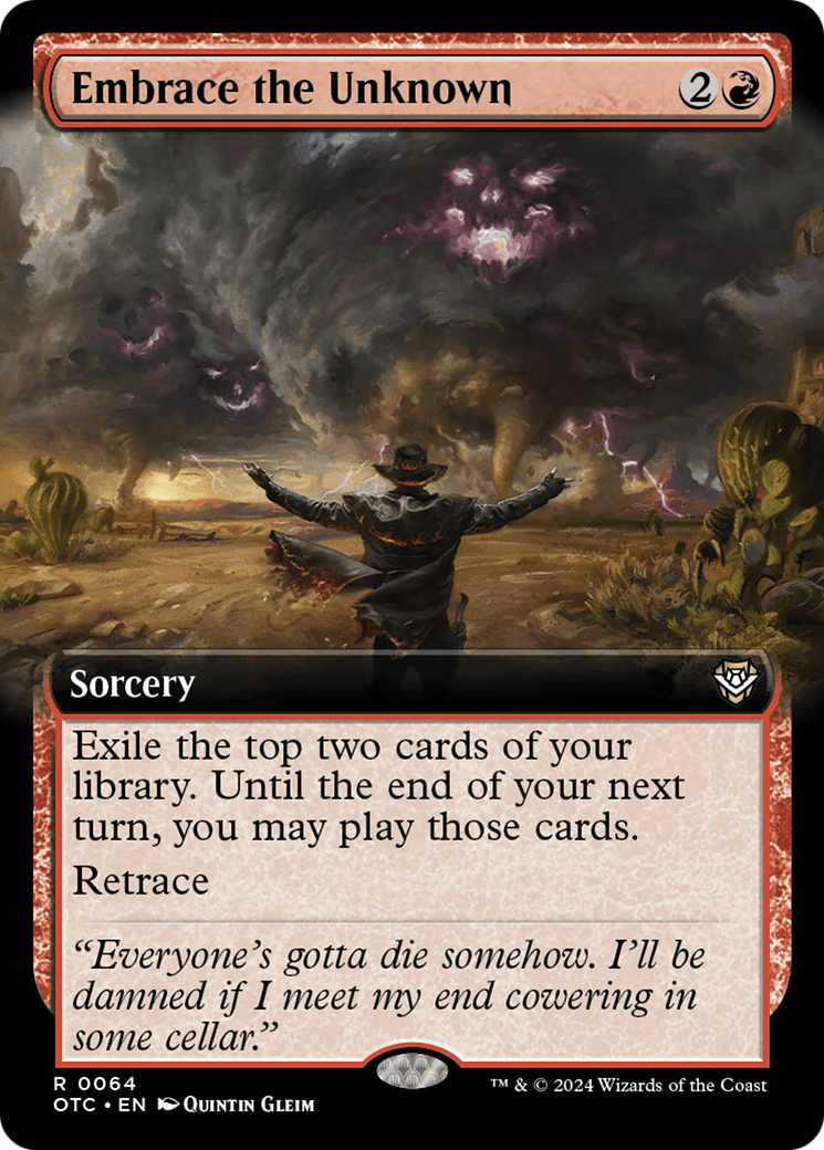 Embrace the Unknown (Extended Art) [Outlaws of Thunder Junction Commander] | Good Games Adelaide SA