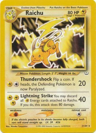 Raichu (21/64) [Neo Revelation Unlimited] | Good Games Adelaide SA