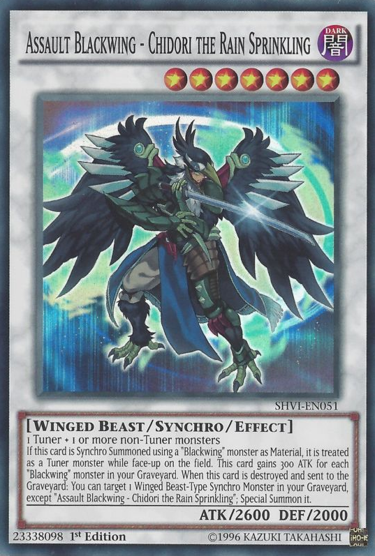 Assault Blackwing - Chidori the Rain Sprinkling [SHVI-EN051] Super Rare | Good Games Adelaide SA