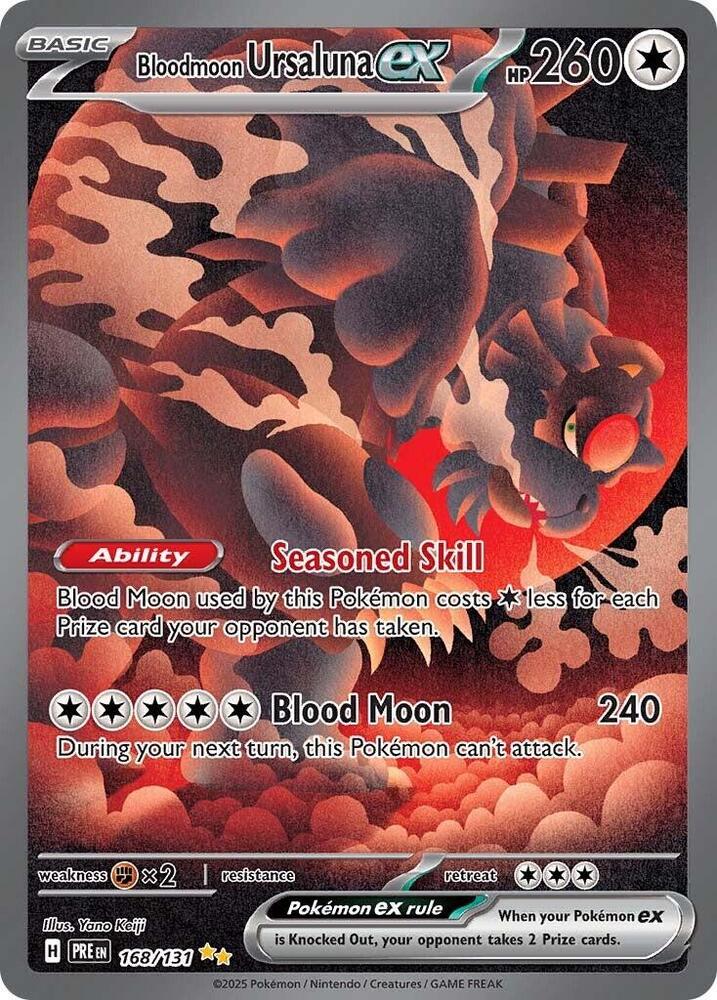 Bloodmoon Ursaluna ex (168/131) [Scarlet & Violet: Prismatic Evolutions] | Good Games Adelaide SA