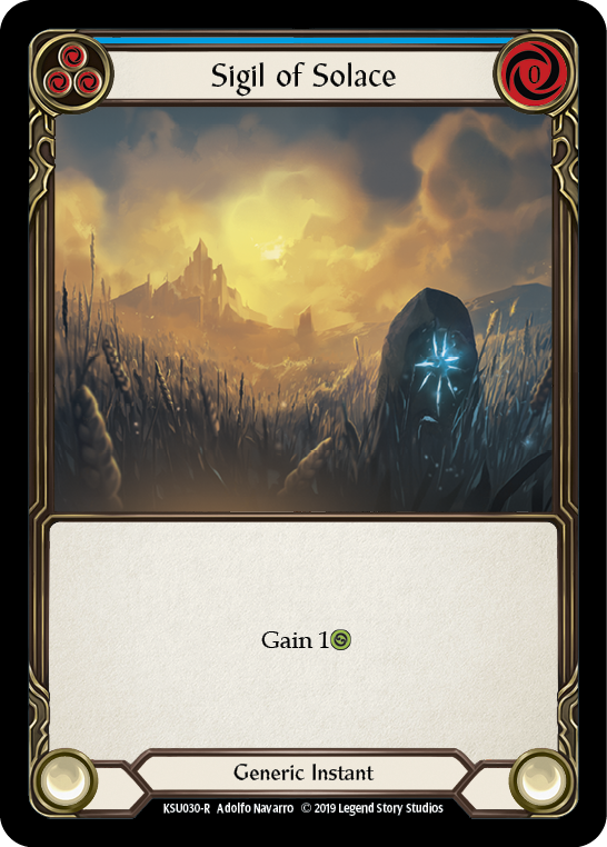 Sigil of Solace (Blue) [KSU030-R] 1st Edition Normal | Good Games Adelaide SA