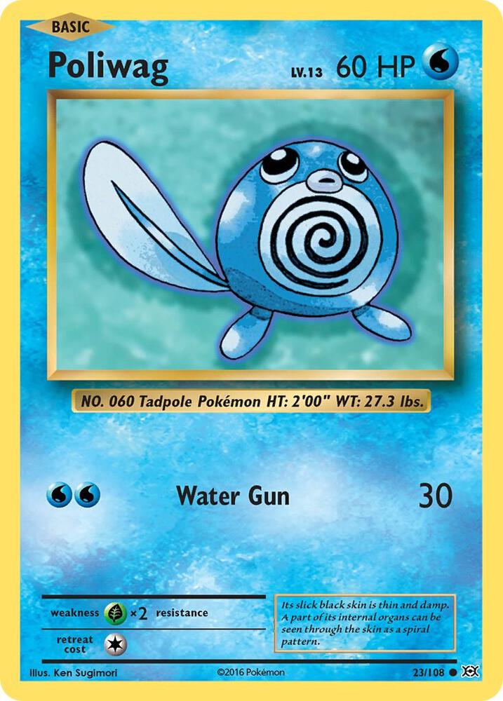 Poliwag 23/108 (XY - Evolutions)  | Good Games Adelaide SA