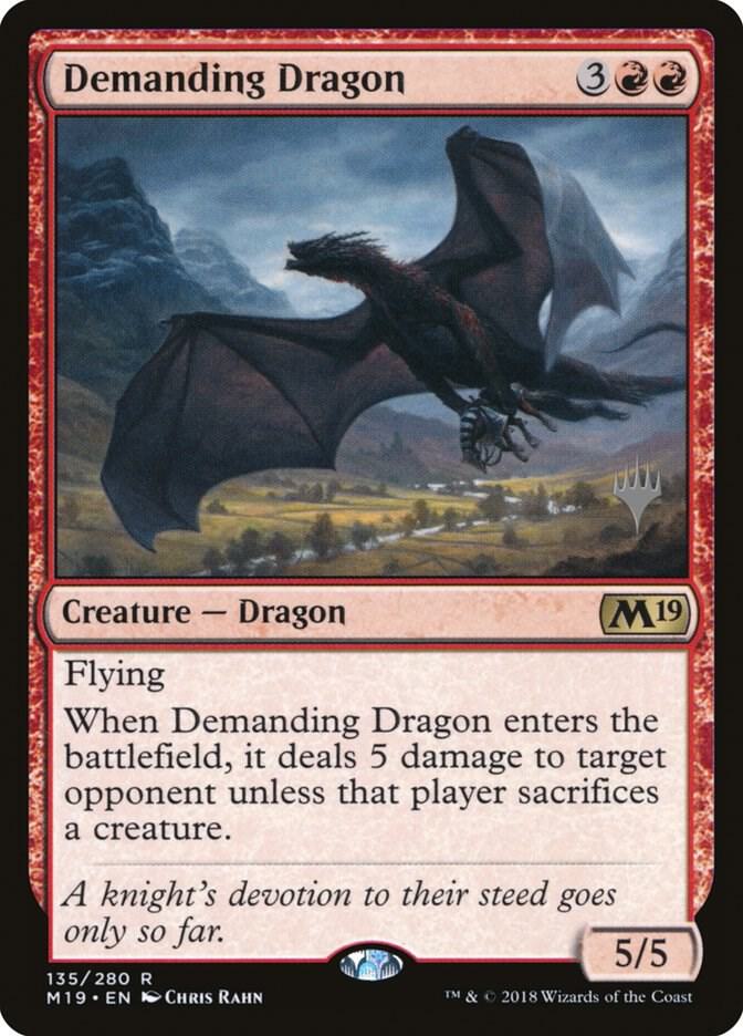 Demanding Dragon 135 (Promo Pack: Core Set 2020)  - Foil | Good Games Adelaide SA