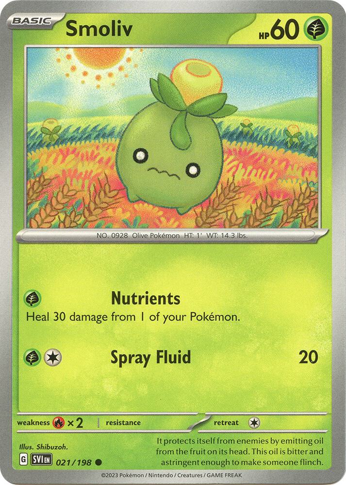 Smoliv 021/198 (SV01: Scarlet & Violet Base Set)  | Good Games Adelaide SA