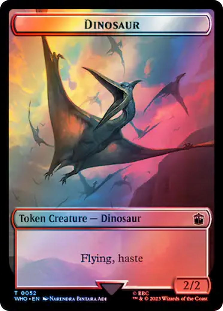 Alien // Dinosaur Double-Sided Token (Surge Foil) [Doctor Who Tokens] | Good Games Adelaide SA