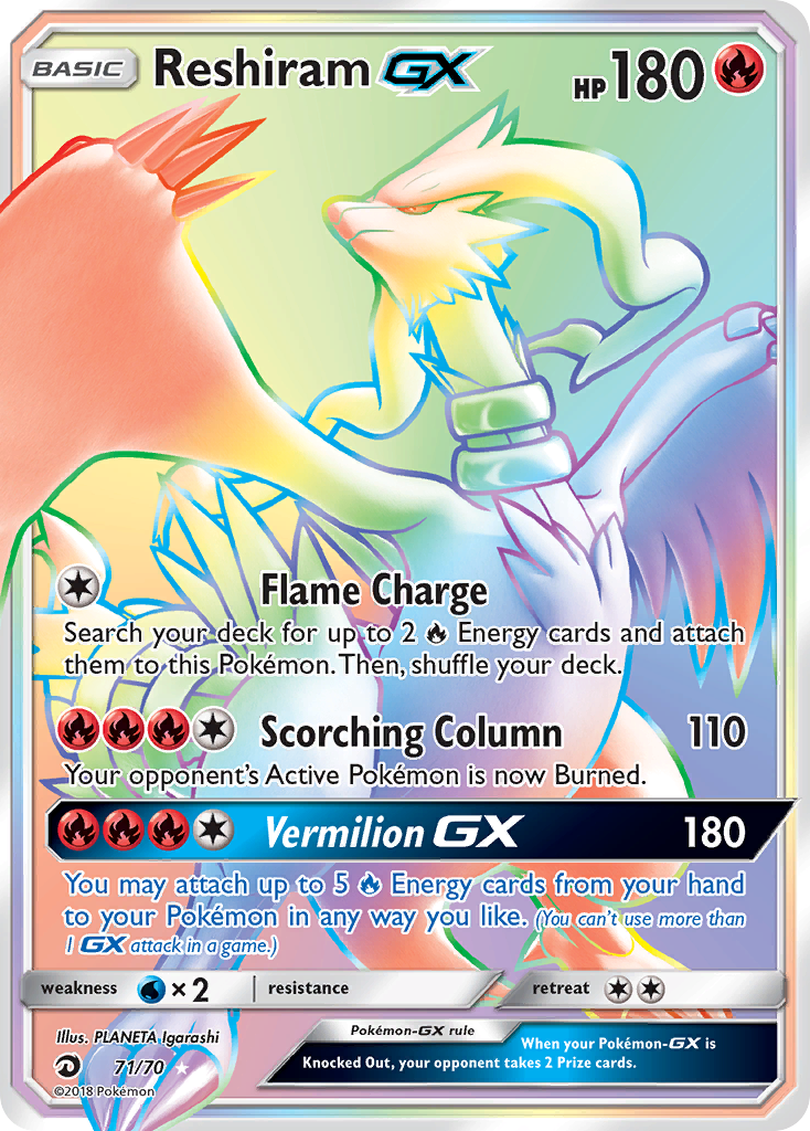 Reshiram GX (71/70) [Sun & Moon: Dragon Majesty] | Good Games Adelaide SA