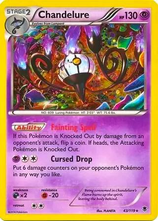 Chandelure 43 119 Cosmos Holo 043/119 (Blister Exclusives)  - Holofoil | Good Games Adelaide SA