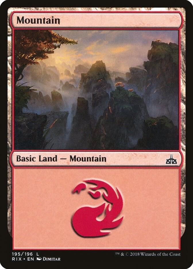 Mountain 195 (Rivals of Ixalan)  - Foil | Good Games Adelaide SA