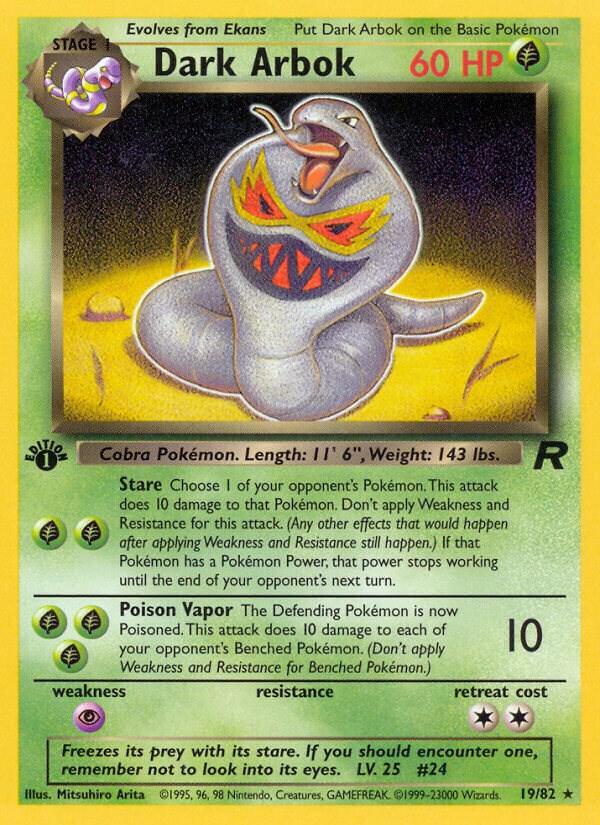 Dark Arbok 19/82 (Team Rocket)  - 1st Edition | Good Games Adelaide SA