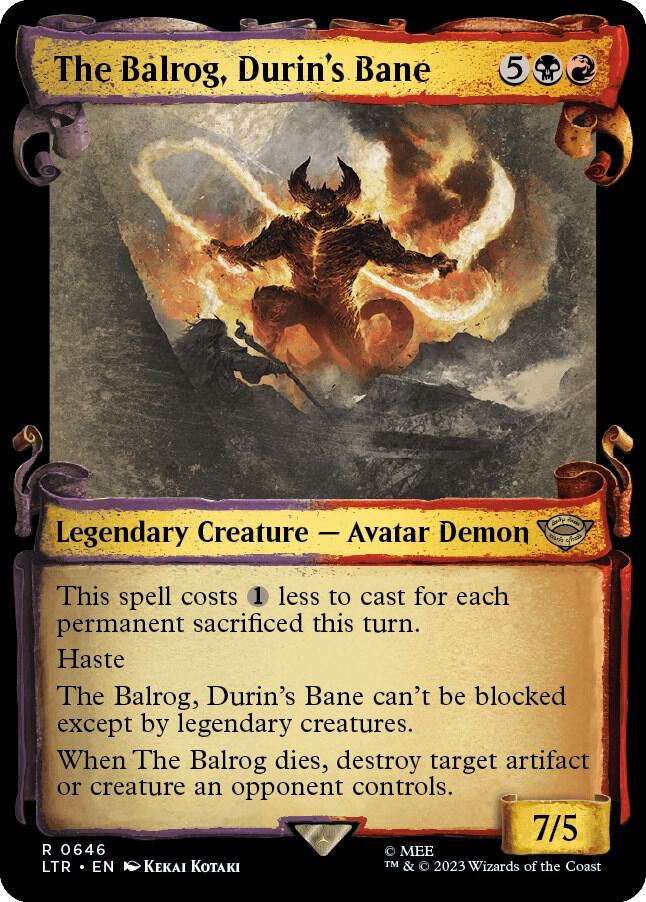 The Balrog, Durin's Bane 646 (Universes Beyond: The Lord of the Rings: Tales of Middle-earth)  - Showcase Scroll | Good Games Adelaide SA