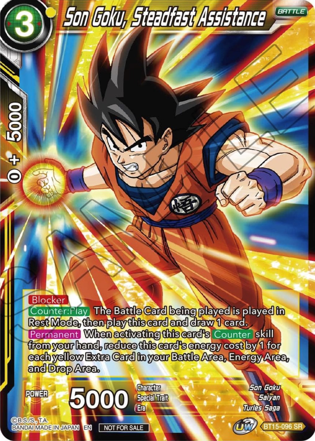 Son Goku, Steadfast Assistance (Zenkai Series Tournament Pack Vol.1) (BT15-096) [Tournament Promotion Cards] | Good Games Adelaide SA