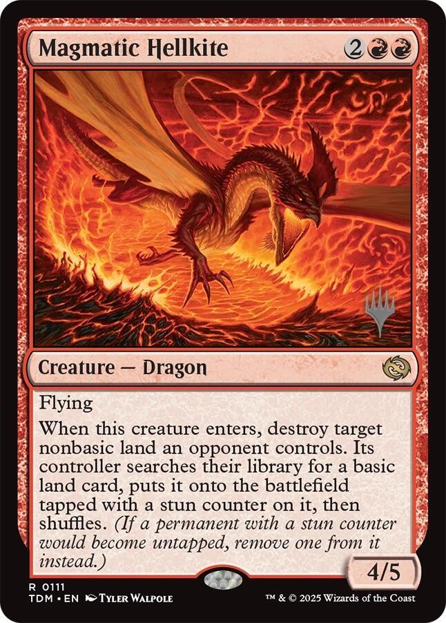 Magmatic Hellkite 111 (Promo Pack: Tarkir: Dragonstorm)  - Foil | Good Games Adelaide SA