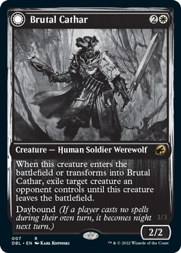 Brutal Cathar // Moonrage Brute [Innistrad: Double Feature] | Good Games Adelaide SA
