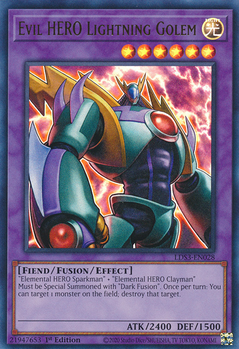 Evil HERO Lightning Golem [LDS3-EN028] Ultra Rare | Good Games Adelaide SA