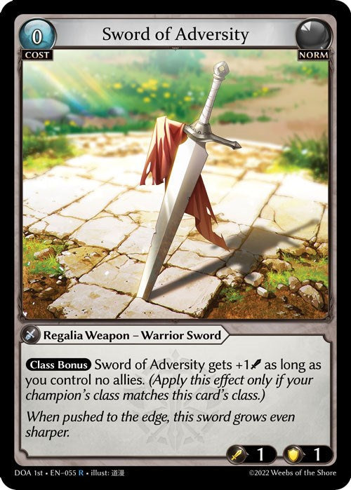 Sword of Adversity (055) [Dawn of Ashes: 1st Edition] | Good Games Adelaide SA