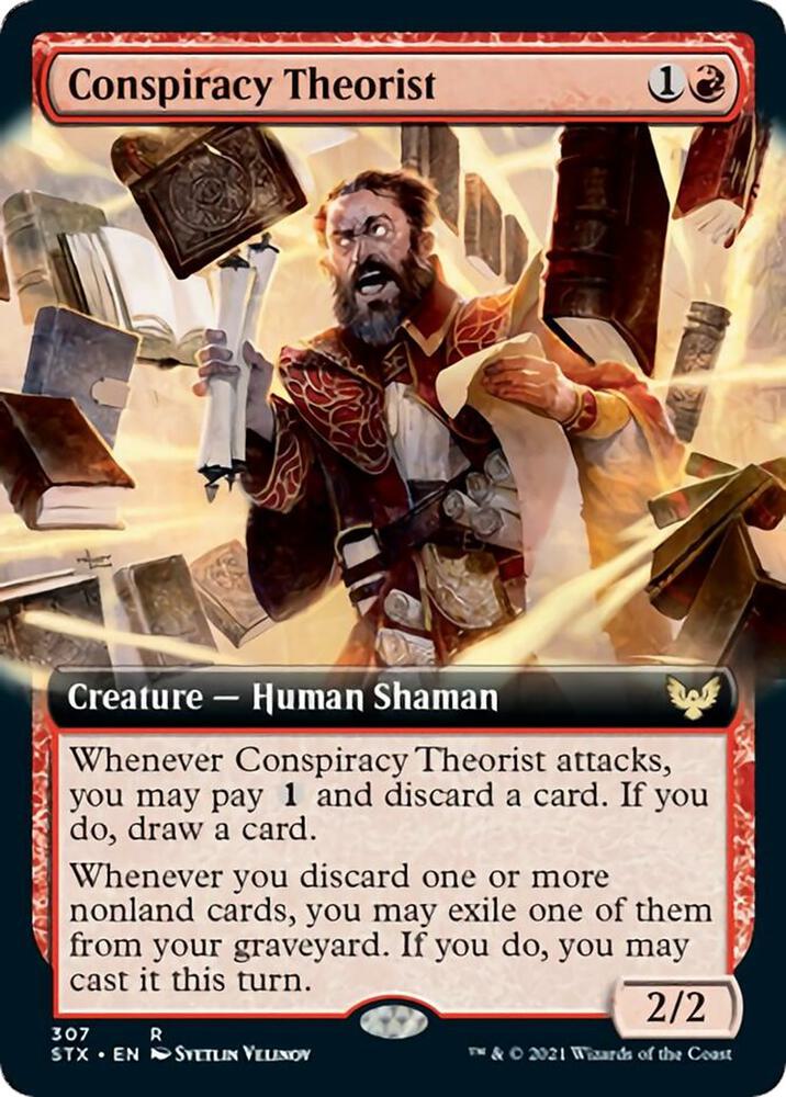 Conspiracy Theorist Extended Art 307 (Strixhaven: School of Mages)  | Good Games Adelaide SA