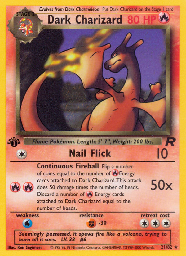 Dark Charizard (21/82) [Team Rocket 1st Edition] | Good Games Adelaide SA