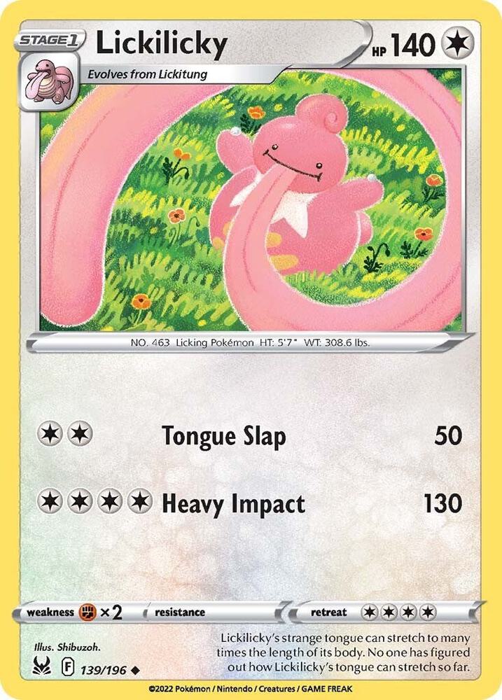 Lickilicky 139/196 (SWSH11: Lost Origin)  | Good Games Adelaide SA
